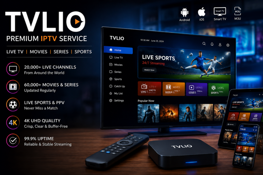 TVLIO Review: Explore IPTV Channels, 4K Streaming, Sports, Movies & Live TV
