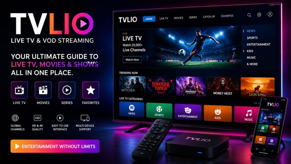 TVLIO Review: Explore IPTV Channels, 4K Streaming, Sports, Movies & Live TV