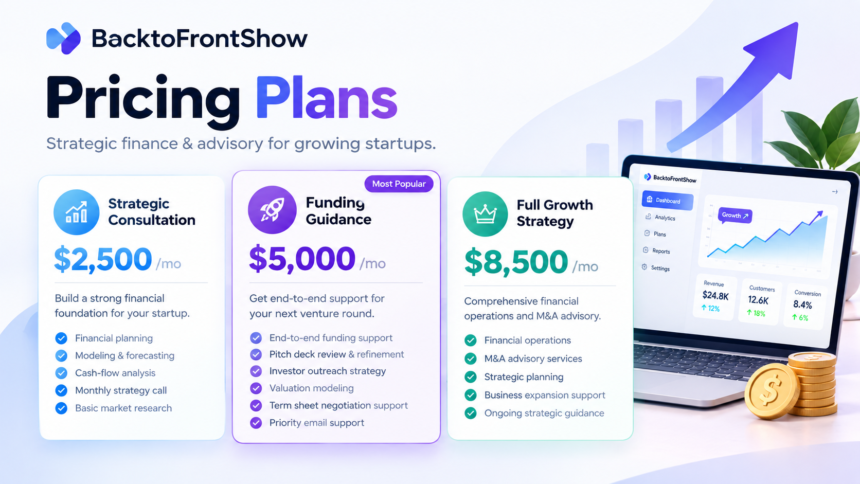 BacktoFrontShow Pricing: Plans, Costs, Features & Startup Finance Guide