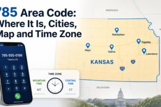 785 Area Code: Where It Is, Cities, Map and Time Zone